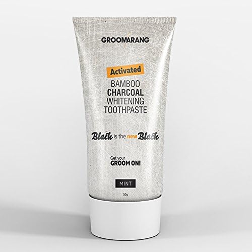 Groomarang Activated Bamboo Charcoal Teeth Whitening Toothpaste Gel Mint Flavour