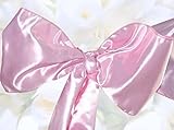 Spring Rose(TM) Pink Wedding Satin Chair Sashes(set of 10). These Are a Wonderful Decoration for Your Chairs. Be Sure and Add Them to Your List of Party Supplies.