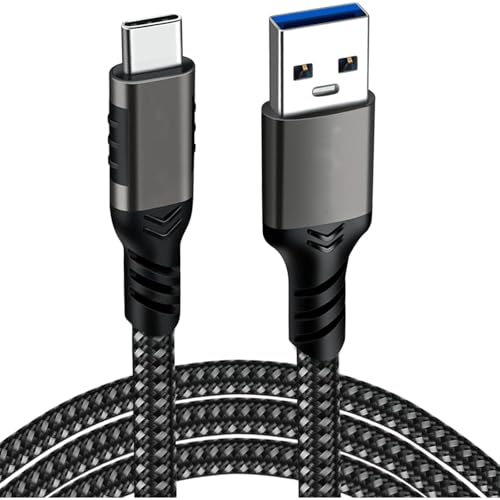 CTOBY Type C Cable 5M,USB A to USB C Nylon Braided Cable,USB 3.1/3.2 10Gbps Data Transfer and 60W 3A Fast Charging,for Samsung Galaxy S24,M13,Pixel 8,Redmi Note,iPad,MacBook Pro,Nintendo Switch