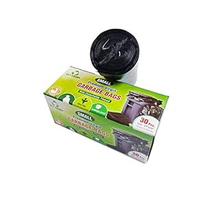 SKY GREEN Dustbin Bag / Garbage Bag / Trash Bag / Waste Bag For Home, Office, Kitchen Use (Small, Pack Of 1-30 Pcs,High…