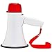 Ideas In Life Portable Megaphone 20 Watt Power Megaphone Speaker Bullhorn Voice and Siren/Alarm Modes with Volume Control and Strap