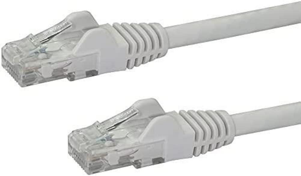 StarTech.com 7m CAT6 Ethernet Cable - White CAT 6 Gigabit Ethernet Wire -650MHz 100W PoE++ RJ45 UTP Category 6 Network/Patch Cord Snagless w/Strain Relief Fluke Tested UL/TIA Certified (N6PATC7MWH)
