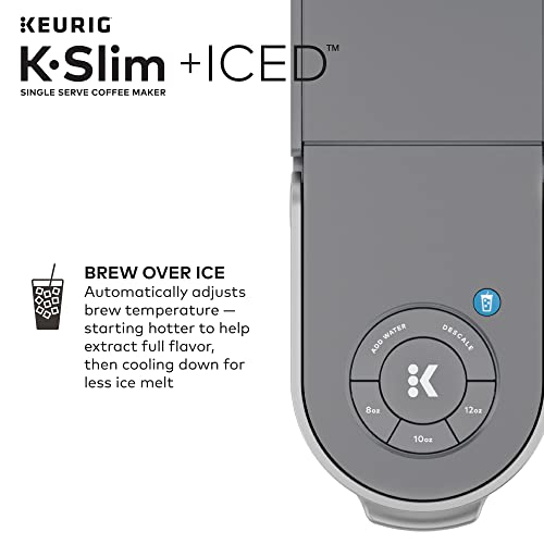 Keurig KSlim + ICED Single Serve Coffee Maker, Brews 8 to 12oz. Cups