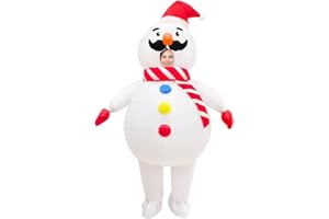 RHYTHMARTS Inflatable Christmas Snowman Costume Snowman Inflatable Costumes Santa Claus Costume Adult Blow up Snowman Costumes