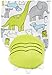 Simple Joys by Carter's Baby Boys' 2-Pack 2-Way Zip Cotton Footed Sleep and Play, Blue Stripe/Green Dinosaur, 3-6 Months