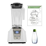 Bianco di puro piano-bk piano schwarz Hochleistungs-Mixer/Standmixer inkl. Stopfer + Smoothie-Flasche (BPA-frei) + Grüne Smoothie Startklar Guide (Standmixer mit 28000 Umdrehungen/min. 1250 Watt)