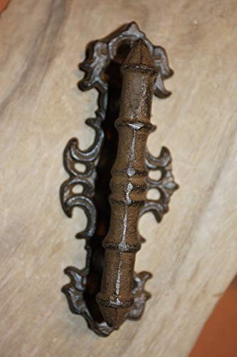 Set of 6 Fancy Vintage Look Cabinet Pulls 4 1/2 Center, 6 3/4 inch Backplate, Volume Priced HW-06