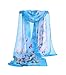 Lifetotem Cute Butterfly Print Scarf for Women Fashionable Scarves (Light Blue)