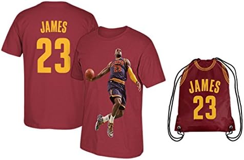 Lebron Jersey Style James T-shirt Kids Basketball James T-shirt Gift Set Youth Sizes ✓ Premium Quality ✓ ✓ James Basketball Backpack Gift Packaging (YM 8-10 Years Old, James)