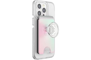 PopSockets Phone Wallet with Expanding Grip, Phone Card Holder, Wireless Charging Compatible, Wallet Compatible with MagSafe® - Mermaid Pink