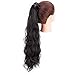 Stamped Glorious Clip in Ponytail Extension Synthetic Wrap Around Long Wavy Ponytail for Lady Women Girl Magic Paste Ponytail Hair Piece(24 Inch,4#)