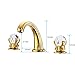 APOSHION Bathroom Faucet, Bath Sink Faucet,Hot/Cold Water Mixer Bathroom Faucet with 3 Holes by (Gold Finish)