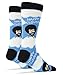 Oooh Yeah Men's Luxury Combed Cotton Crew Socks-Nice Men-Happy Clouds,size 10/13