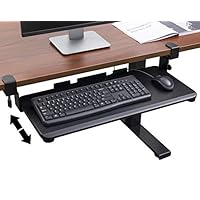 TechOrbits Keyboard Tray Under Desk - 27" Clamp On Keyboard Drawer Computer Stand - Ergonomic Mouse & Keyboard Sliding Tray Computer Desk Extender