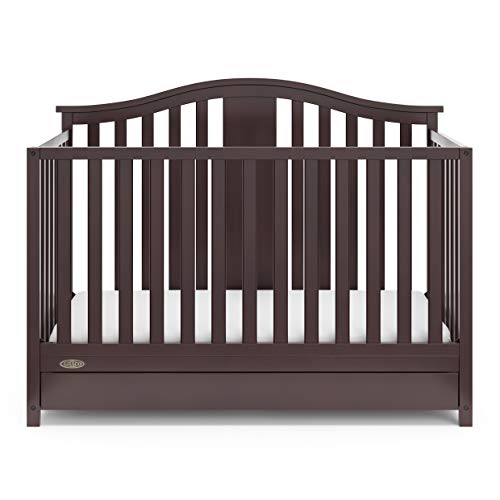 Graco Solano 5in1 Convertible Crib with Drawer (Espresso