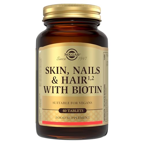 Pelo, Piel y Uñas con Biotina 60 comprimidos | Cabello fuerte con brillo y volumen, piel firme, uñas resistentes