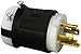 Hubbell HBL2721 Locking Plug, 30 amp, 3 Phase, 250V, L15-30P, Black and White