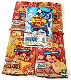Microwave Popcorn Multipack | 2 x Extra Butter, 2 x Cheese, 1 x Salt | Perfect for Movie Night, BBQ, Parties or Snack Time! |