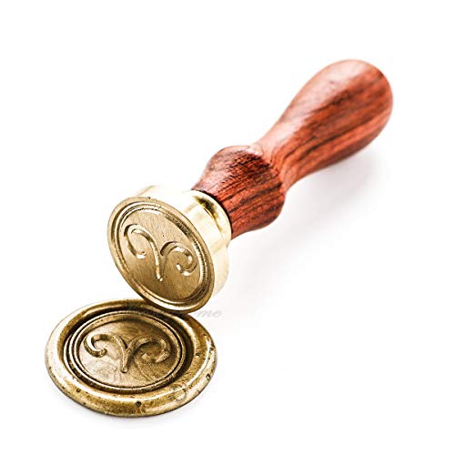 Vooseyhome The Horoscope Aries - Sign of Zodiac Wax Seal Stamp with Rosewood Handle - Ideal for Decorating Gift Packing, Envelopes, Parcels, Invitations, Scrapbook, etc