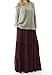 TRENDY UNITED Women's Bohemian Style High Waist Shirring Ruffle Pocket Skirt (S0059-BGD, XL)
