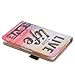 Kindle Fire HD 6 Case- BESDATA PU Leather Folio Magnetic Smart Cover Stand Case for Kindle Fire HD 6(live the life Pattern)