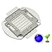 CHANZON High Power Led Chip 50W Royal Blue Plant Grow Light (440nm - 450nm / 1500mA / DC 30V - 34V / 50 Watt) SMD COB Emitter Diode Components 50 W Bead for DIY Hydroponic Aquarium Growing Lamps