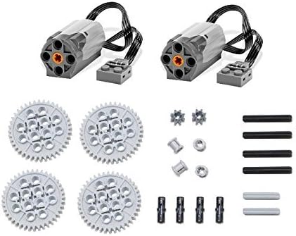 LEGO 22pc Technic Power Functions M Motor 8883 Axle Gear Plane Car Tooth Robot