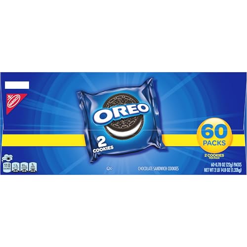 OREO CHOCOLATE SANDWICH COOKIES, 60 SNACK PACKS (2 COOKIES PER PACK)