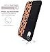 HUIYCUU Case Compatible with iPhone X for iPhone Xs Case, Brown Design Slim Fit Soft TPU Leopard Print Pattern Shockproof Thin Protective Girl Women Floral Bumper Back Cover,Black