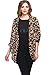 BAISHENGGT Women's Leopard Print Sheer Chiffon Cardigan Blouse Small Leopard