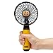 BT21 SHOOKY Character Mini Handheld Personal Portable Fan | 3-Speed Adjustable USB Rechargeable, Orange