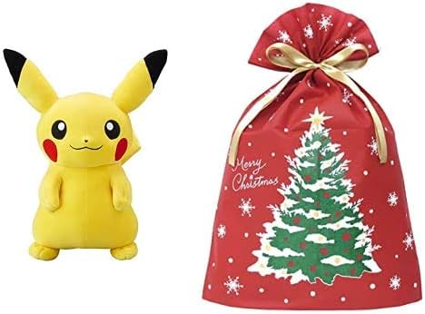 Amazon ポケモンセンターオリジナル ぬいぐるみ 等身大ピカチュウ ノーマル インディゴ クリスマス ラッピング袋 グリーティングバッグ3l クリスマスツリー レッド Xg9 おもちゃ おもちゃ