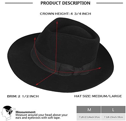 large size fedora hat