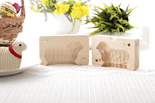 Traditional Easter Wooden Butter Lamb Mold, Medium