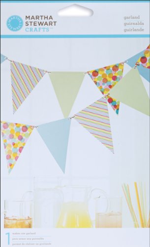 Martha Stewart Crafts Modern Festive Pennant Garland, 12ft