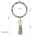 Creative Wristlet Keychain Bracelet Bangle Keyring, Various Colors Large Circle Key Ring Leather Tassel Bracelet Holder For Women Girl (Snakeskin)