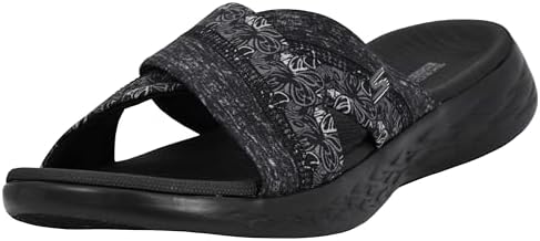 Skechers On-The- Go 600-Monarch Slide Sandal, Black, price in