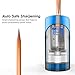 Electric Pencil Sharpener Automatic Sharpener for No.2 Pencils and Colored Pencils (6-8mm) with Auto Stop Feature & Extra Cleaning Brush, USB/Battery Operated in Home/Classroom/Office (Blue)