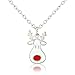 Red Nose Reindeer Christmas Necklace - With Gift Bag - Matching Rudolph Earrings Available.