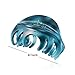 Rosette Large Chic Styling Glass Claw Clip Organic Hair Clips Clamps Indoor Outdoor Grip Hairpins for Women and Girls Thick Hair Barrettes (Blue)