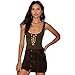 Blooming Jelly Women's Stretch Lace up Tank Leotard Bodysuit Jumpsuit,Green,Small