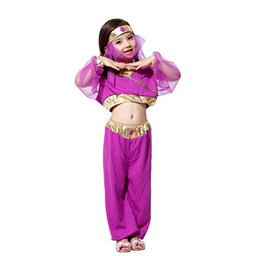 Merrysky Kids Girls Arabian Princess Dress Halloween Dancer Dress Up Role Play Costume