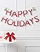Martha Stewart 30068367 Chipboard Happy Holidays Bunting Garland, Red, Green