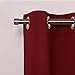 NICETOWN Short Curtains for Bedroom, Blackout Small Window Valances - Pair of Thermal Insulated Eyelet Top Plain Blackout Tier Curtains (42 Width x 24 inches Length 1.2 inches Header, Burgundy)