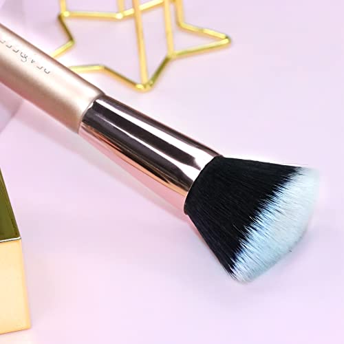 Makeup Brushes Dual-ended Foundation Brush Concealer Brush, Premium Rounded Taperd Flawless Brush Ideal for Liquid, Cream,Powder,Blending,Buffing