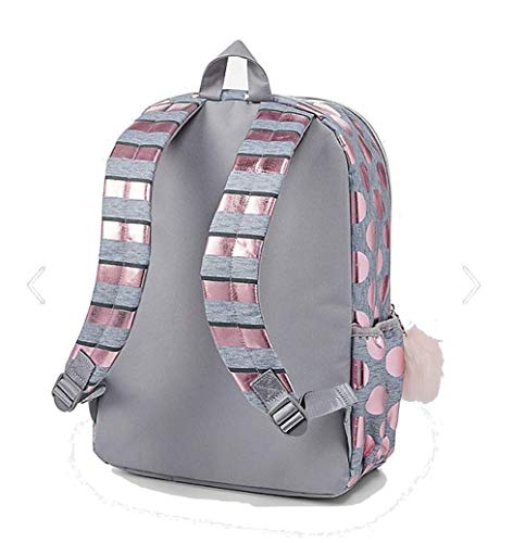 justice rose gold backpack