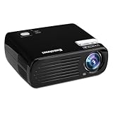 Excelvan 2600 Lumens 200 Portable Mini LED HD 1080P Multi-media LCD 3D Indoor Outdoor Home Cinema Theater Projector (Black)