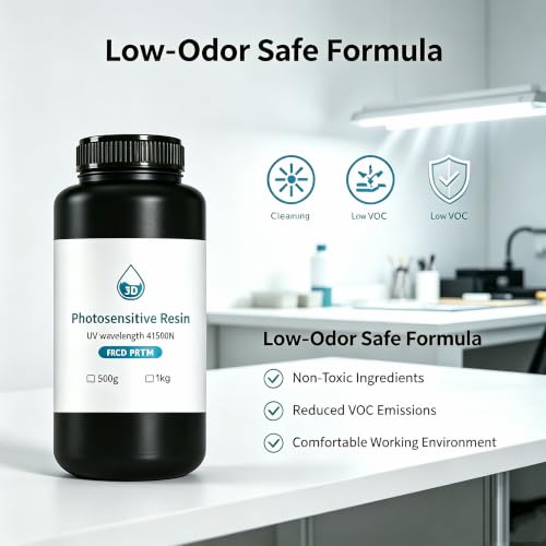 YzLumyndra UV-Curing 3D Photopolymer Resin, 1kg High Precision Low Shrinkage Resin for LCD/DLP/SLA Printers – Fast Curing, Non-Toxic, Compatible with Ender & Anycubic (Flesh Tone)