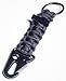 Bomber and Company Paracord Carabiner Survival Keychain Lanyard - Military Grade Type III 7 Strand 550 Lb Test Cord - Premium Survival Keychain Outdoor Gear - Black