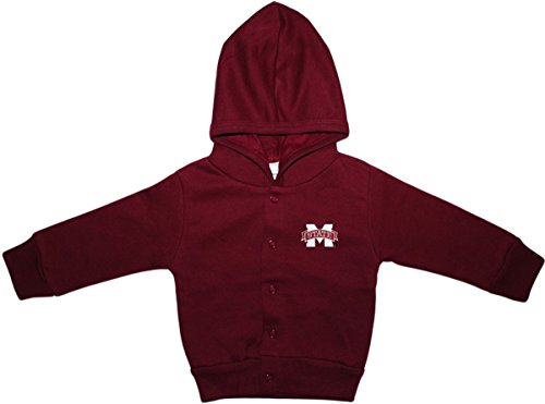 Creative Knitwear Mississippi State Bulldogs M State Newborn Infant Snap Hooded Jacket
